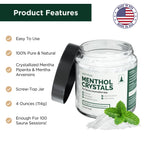 Northwood Sauna - Sauna Menthol Crystals - 100% Pure & Natural - Cooling Aromatherapy Scent & Ice Sensation - 4 Ounces