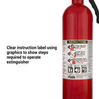 Kidde Carbon Monoxide Detector, Plug in Wall with AA Battery Backup, Test-Hush Button & Fire Extinguisher for Home, 1-A:10-B:C, Dry Chemical Extinguisher, Red, Mounting Bracket Included