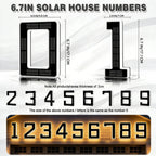 ISUNMEA 6.7 Inch Solar Lighted House Numbers for Outside, Light Up Waterproof LED Address Signs for Houses, Backlit Illuminated Exterior Modern House Numbers Light (0-Black, 6.7IN)