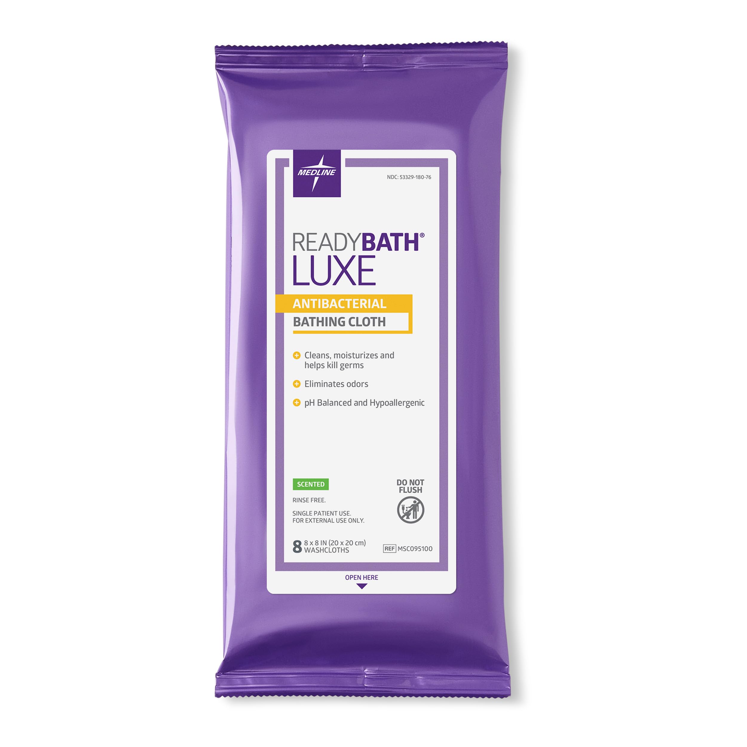 Medline MSO-MSC095100H ReadyBath Luxe Total Body Cleansing Heavyweight Washcloths