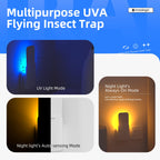 Mosalogic Fly Insect Trap Plug-in Fruit Flies Killer Gnat Trapper Moth Catcher Fly Trapper UV Attractant Catcher for 400 Sq Ft of Protection Yellow-1PACK