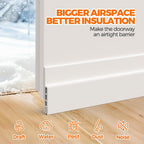 Door Draft Stopper Under Door Draft Blocker Insulator Doors Sweep Weather Stripping Noise Stopper Sheets, Rolls & Strips Strong Adhesive, White