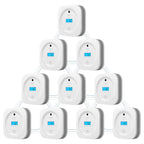 AEGISLINK Interlinked Smoke Carbon Monoxide Detector Combo, Smoke and CO Detector Battery Powered, Wireless Interconnected Smoke and CO Alarm, Digital Display, SC-RF200, 10-Pack