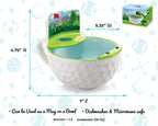 MAX'IS Creations The Golf Mug With A Green, Funny Golf Gifts for Men Women Unique Golf Christmas Gifts for Men Golf Gifts for Men Golfers Golf Gifts for Dad, Novelty Ceramic Coffee Mug, 16oz