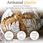 Superbaking Banneton Bread Proofing Basket, Sourdough Bread Baking Supplies, Round 9 Inch Sourdough Starter Kit, Proofing Basket for Bread Baking, Bread Making Supplies Tools, Banneton Basket Gift Set