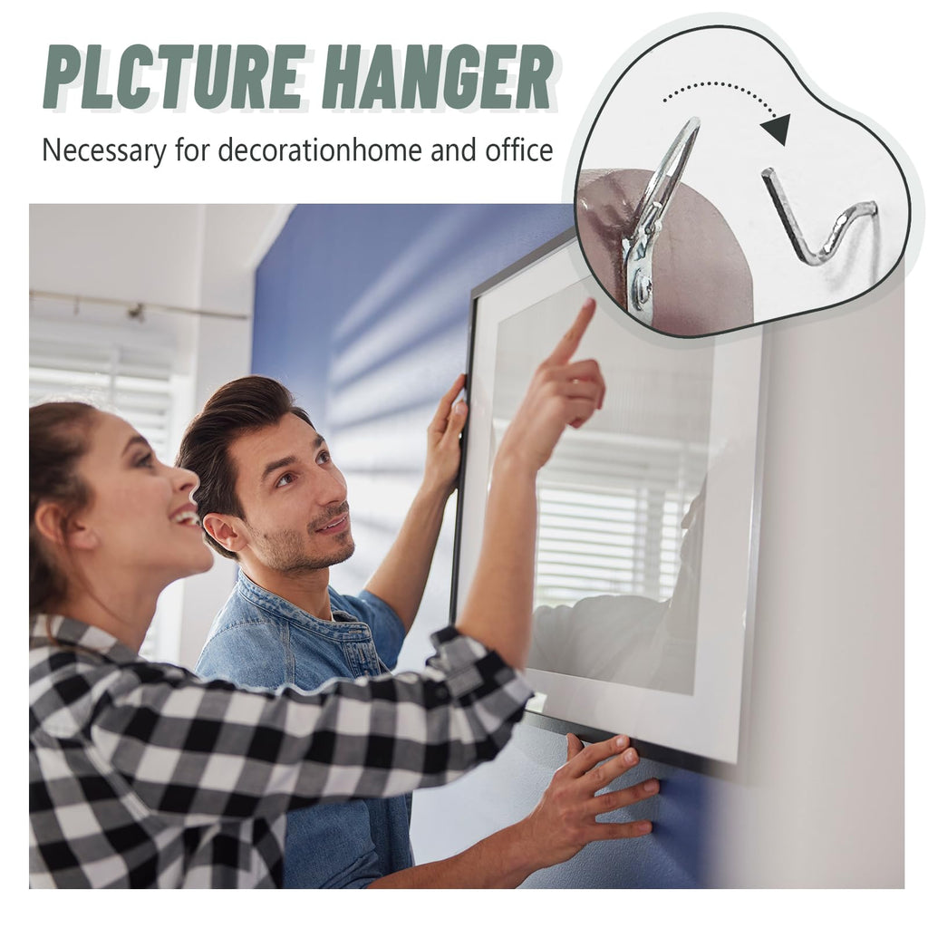 20pcs Super Hook Picture Hangers and Office Pack, Drywall Hooks for Hanging Pictures, Wall Hooks, Picture Hangers, Picture Hanging Kit，Hang Art, Clock, Shelves, Mirrors
