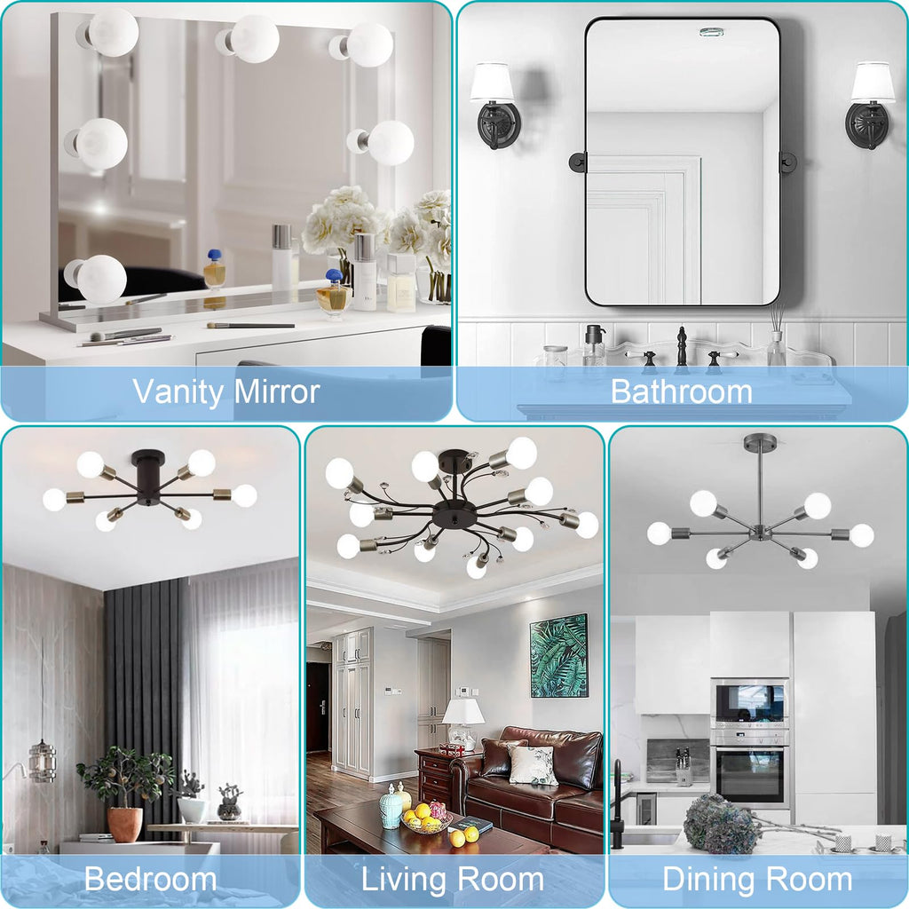 hansang Vanity Light Bulb 5000K Daylight 8 Pack G25 LED Globe Light Bulb for Bathroom Vanity Mirror Decorative,E26 Medium Base, 5W 60W Incandescent Equivalent,500LM,Non-dimmable