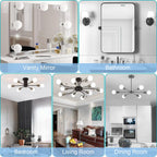 hansang Vanity Light Bulb 5000K Daylight 8 Pack G25 LED Globe Light Bulb for Bathroom Vanity Mirror Decorative,E26 Medium Base, 5W 60W Incandescent Equivalent,500LM,Non-dimmable