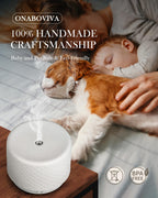 Essential Oil Diffuser, Ceramic Diffuser for Essential Oil Large Room Diffusers,Ultrasonic 280ml Aromatherapy Diffuser with Essential Oil, Bedroom Vaporizer Cool Mist Humidifier for Home Office