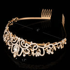 Princess Crown for Women, Crystal Queen Tiaras for Girls Bridal Hair Accessories Gifts for Birthday Wedding Prom, Bridal Party, Pageant, Halloween Christmas Costume (Gold (Pack of 5))
