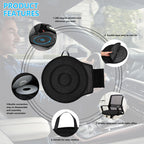 Autotechnx Soft 360 Rotating Seat Cushion for Car Non Slip Swivel Seat Cushion for Car for Elderly Support Black Office Chair Comfortable Ergonomic Design Odorless Rotating Car Seat 360 for Pregnant