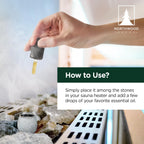 Northwood Sauna - Sauna Aromatherapy Stone Cup - Essential Oil Diffuser - Natural Rock with Stainless Steel Bowl
