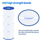 Cryspool® 07066 Filter Compatible with CX580XRE, SwimClear C3025, C3030, PA81, C-7483, FC-1225, 4×81 Sq. Ft Pool Filter Cartridge, 4 Pack
