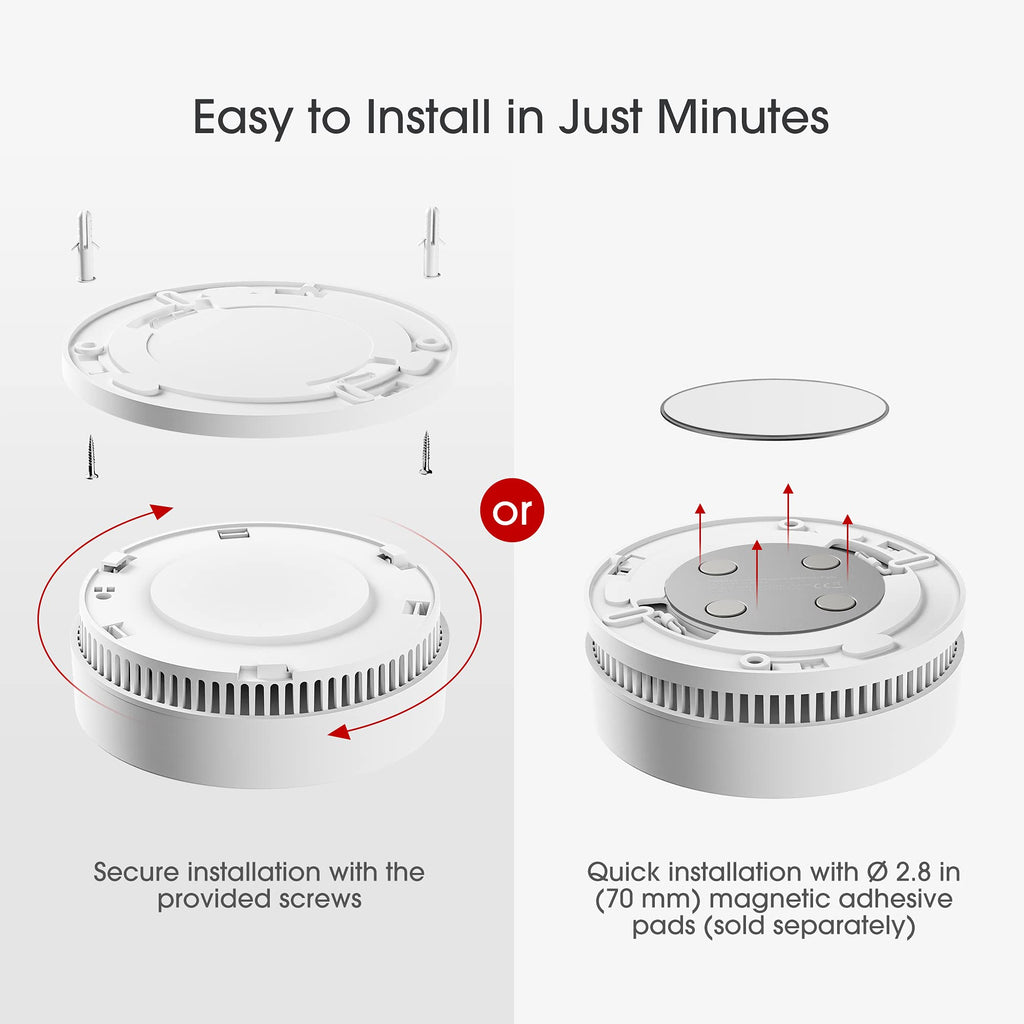 X-Sense Smoke Alarm, 10-Year Lithium Battery Life Fire Alarm with LED Indicator, SD2L0AX, 3-Pack