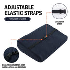 HOMBYS Lumbar Support Pillow for Recliner Chair, Memory Foam Back Support Cushion for Elderly,Extra Large Lumbar Support Pillow with Extension Straps