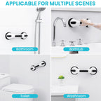 TAILI Shower Grab Bar, 12 Inch Shower Handle for Bathtubs and Showers for Elderly, Suction Grab Bars for Seniors Bathroom Safety Handle for Elderly, No Drilling Removable,Black