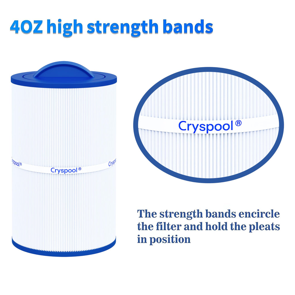 Cryspool® 07022 Filter Compatible with Caldera 50, Caldera Spas, C-7350, 1019401, 73532, PCD50N, FC-3963, 50 Sq. Ft Spa Filter Cartridge, 1 Pack