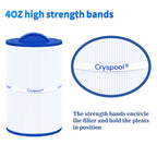 Cryspool® 07022 Filter Compatible with Caldera 50, Caldera Spas, C-7350, 1019401, 73532, PCD50N, FC-3963, 50 Sq. Ft Spa Filter Cartridge, 1 Pack