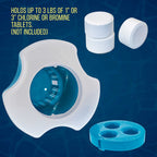 U.S. Pool Supply Large Pool Floating Chlorine Chemical Dispenser with 120° F Thermometer, 7" Diameter - Holds 3" Tablets - Adjustable Chemical Delivery Pool Maintenance Floater - Spa, Hot Tub