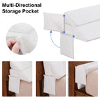 EUHAMS Twin Size Bed Wedge Pillow - Bed Gap Filler Mattress Wedge Headboard Pillow Close The Gap 0-7" Between Your Headboard and Mattress or Wall for Sleeping Backrest Pillow (39"x10"x6" White)