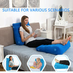 LOKFEHRE Inflatable Bed Wedge Pillow Set for Travel,Wedge Pillows for Neck and Leg Pain Relief & Post Surgery Heartburn, Anti Snoring,GERD for Sleeping Acid Reflux Back