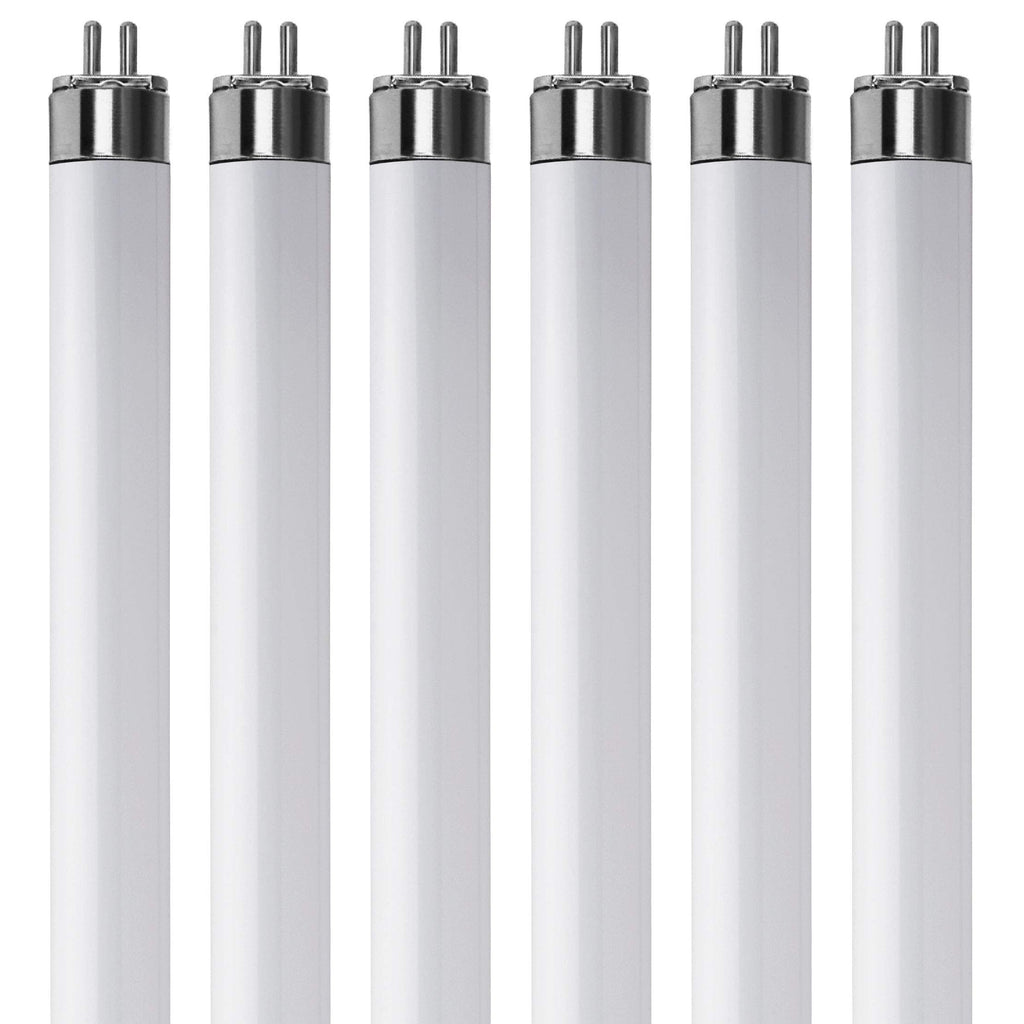 KOR (Pack of 6) F8T5/CW - T5 Fluorescent 4100K Cool White - 8 Watt - 12" Super Long Life Light Bulbs