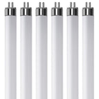 KOR (Pack of 6) F8T5/CW - T5 Fluorescent 4100K Cool White - 8 Watt - 12" Super Long Life Light Bulbs
