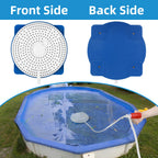 AQUAFLY Pool Cover Pump Siphon, Automatic Above Ground Pool Water Pump, White, Round, Plastic, Siphon Mechanism, Effortless Pool Drainage