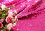 B-COOL 60x102-Inch Rectangle Fuchsia Sequin Tablecloth Glitter Tablecloth Wedding Party Sequin Tablecloth for Christmas