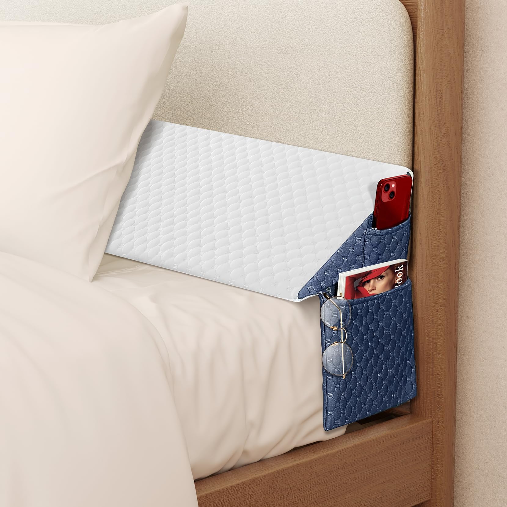 Welzona Twin Size Wedge Pillow Headboard/Bed Wedge Pillow for Headboard, Bed/Mattress Gap Filler (0-6"), Triangle Pillow Wedge for Gap, Comfortable High Density Foam Pillow (39"x 10"x 6")