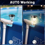 JEMULICE Solar Pool Lights for Above Ground Pools, LED Energy Saving Warm White Light, Waterproof for Frame Swimming Pools Night Accessories (6 Pcs)