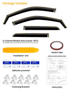 Saleago in-Channel Window Rain Guards Fit for Toyota Camry 2018 2019 2020 2021 2022 2023 2024 Extra Durable Window Visors Window Deflectors Vent Visors Vent Shades Car Accessories-4 pcs 2-Q14