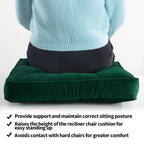 HOMBYS Square Recliner Cushion for Elderly 20x20x5 Extra Large Seat Cushion for Chair Non-slip, Thick & Supportive Chair Pad for Armchairs Recliner Couches, Shredded Sponge & Microfiber Filling