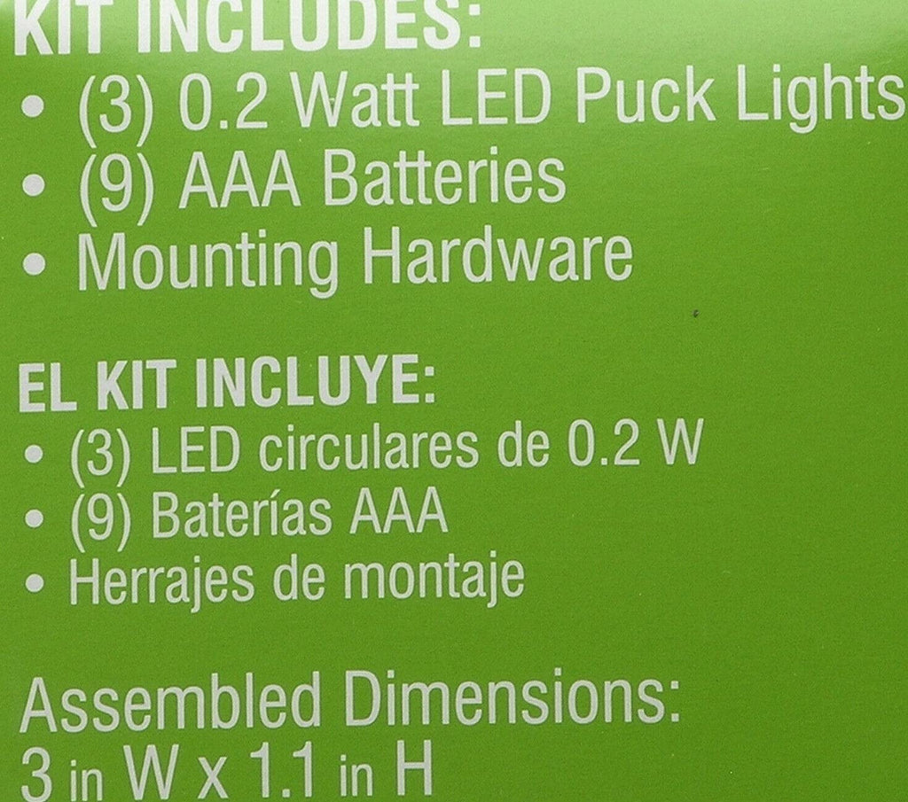 Commercial Electric 3 in. Motion Activated LED White Puck Light (3-Pack)