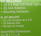 Commercial Electric 3 in. Motion Activated LED White Puck Light (3-Pack)