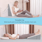 Forias Wedge Pillow for Sleeping,10" Bed Wedge Pillow for After Surgery,Acid Reflux,Snoring,Memory Foam Top Triangle Pillow Wedge with Breathable Removable Cover