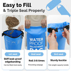 Goovilla Pool Ladder Weights Universal | 2 Pack 10L 500D PVC Waterproof Tear-Resistance Sand Bags for Above Ground Pools Steps | Easy to Fill and Seal with Strong Handle and 2 Straps (Sky Blue)