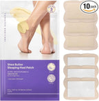 Shea Butter Heel Repair Patch for Cracked Dry Heels, Overnight Foot Moisturizer Mask, Hydrating & Breathable (10pcs), K-Beauty