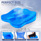 Tsmertor Gel Seat Cushion, Thicken Big Office Chair Cushion Chair Seat Pads for Long Sitting, Sciatica & Hip Pain Relief, Egg Seat Cushion for Wheelchair Car Office Home Travel Outdoor
