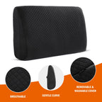 HOMBYS Lumbar Support Pillow for Recliner Chair, Memory Foam Back Support Cushion for Elderly,Extra Large Lumbar Support Pillow with Extension Straps
