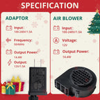 Replacement 1A Blower for Halloween Inflatables, 1.5A Adapter for Christmas Yard Inflatable Blow Up Outdoor Holiday Yard Inflatables Decorations Replacement Fan Blower, Adapter, 5 LEDs Bulbs Set