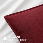 MIULEE Pack of 2 Christmas Burgundy Decorative Pillow Covers 20x20 Inch Soft Chenille Couch Throw Pillows Farmhouse Cushion Covers with Elegant Design for Sofa Bedroom Living Room Home Decor