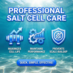 Salt Cell Cleaner for Pool, Pool Salt Cell Cleaner for Saltwater Pools, Salt Generator Cell Cleaner Solution, Helps Reduce Scale Buildup, 3 L (101.5 fl oz) - BubbyShine