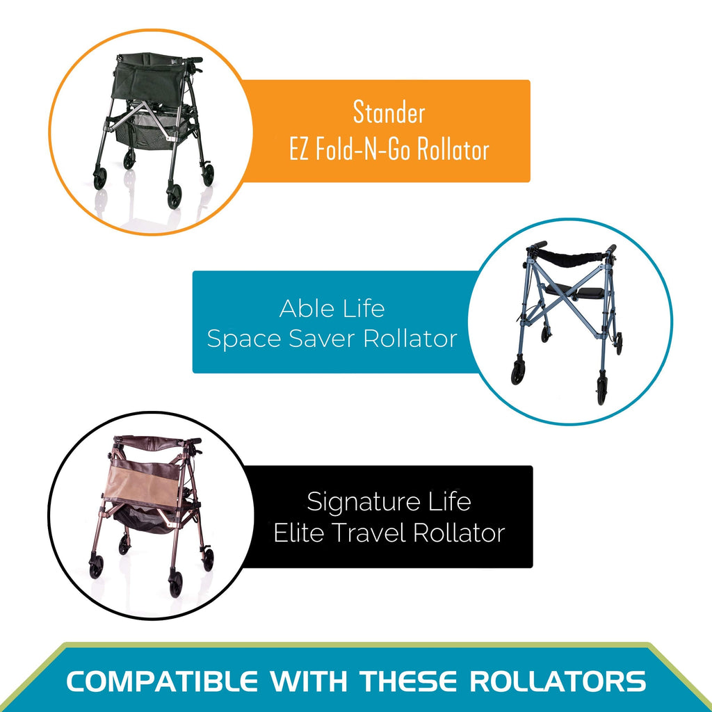 Able Life Locking Swivel Front Wheel Kit, 6-inch Replacement Rolling Walker Wheels for the Able Life Space Saver Walker, Stander EZ Fold-N-Go Walker, and Signature Life Elite Travel Walker, Set of 2