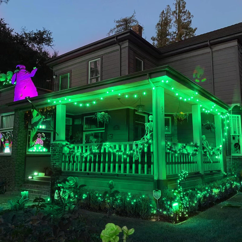 YEGUO Green Christmas Lights, 200 LED String Lights Outdoor Waterproof, 8 Modes 66ft Christmas Lights Plug in