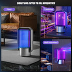 FASHFACE Bug Zapper Indoor Outdoor 3 in 1, Electric Mosquito Killer Lamp with Silent Fan, 2000V, 365nm UV Light, Dual Luring Modes, Smart Sensor Mosquito Trap for Home Villa Yard