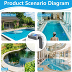Automatic Pool Filler, Float-Operated Water Leveler with Float Valve for Above Ground & Inground Pools, No Drilling Tool-Free, UV-Protected ABS, Anti-Overflow, Pool Pump Protection, Compatible Spa.
