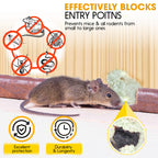 [Upgraded] Rodent Barrier Kit, Steel Wool Included PU Spray Foam Hole Filler for Mice Control 3.2"x7.5’ Rodent Control Fill Fabric, Gloves, Scissors,Gap Blocker in Hole Pipeline Vent in House, Garage