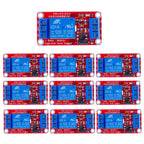 HUAREW 5V One Channel Relay Module Relay Switch with OPTO Isolation High Low Level Trigger (Pack of 10)
