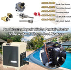 Pool Heater Repair Kit Includes Stack Flue Sensor, Thermistor & Switch for Pentair MasterTemp & Max-E-Therm Pool Heaters Replace# 42002-0024S, 42001-0053S, 42001-0060S, 42002-0025S, 42001-0063S
